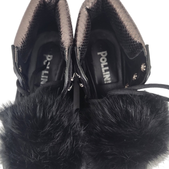 Pollini Velvet Lace Up Booties - Picture 6 of 11